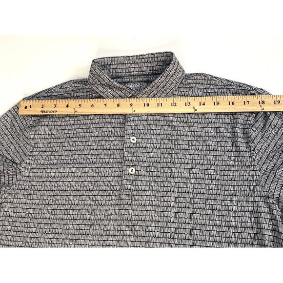 Johnnie O Millard Golf Polo Men’s Medium Heather Black Stretch Performance - Picture 15 of 16